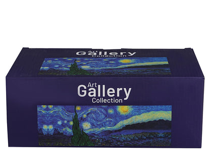 DUO ART GALLERY Frühstücks-Set mit Tasse 450 ml STARRY NIGHT inspired by Van Gogh, New Bone China Porzellan – Bild 2