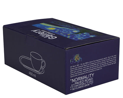 DUO ART GALLERY Frühstücks-Set mit Tasse 450 ml STARRY NIGHT inspired by Van Gogh, New Bone China Porzellan – Bild 3