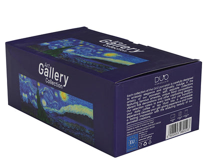 DUO ART GALLERY Frühstücks-Set mit Tasse 450 ml STARRY NIGHT inspired by Van Gogh, New Bone China Porzellan – Bild 4