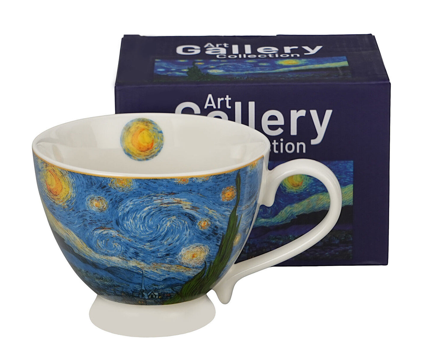 DUO ART GALLERY Jumbotasse 450 ml STARRY NIGHT inspired by Van Gogh, New Bone China Porzellan – Bild 4