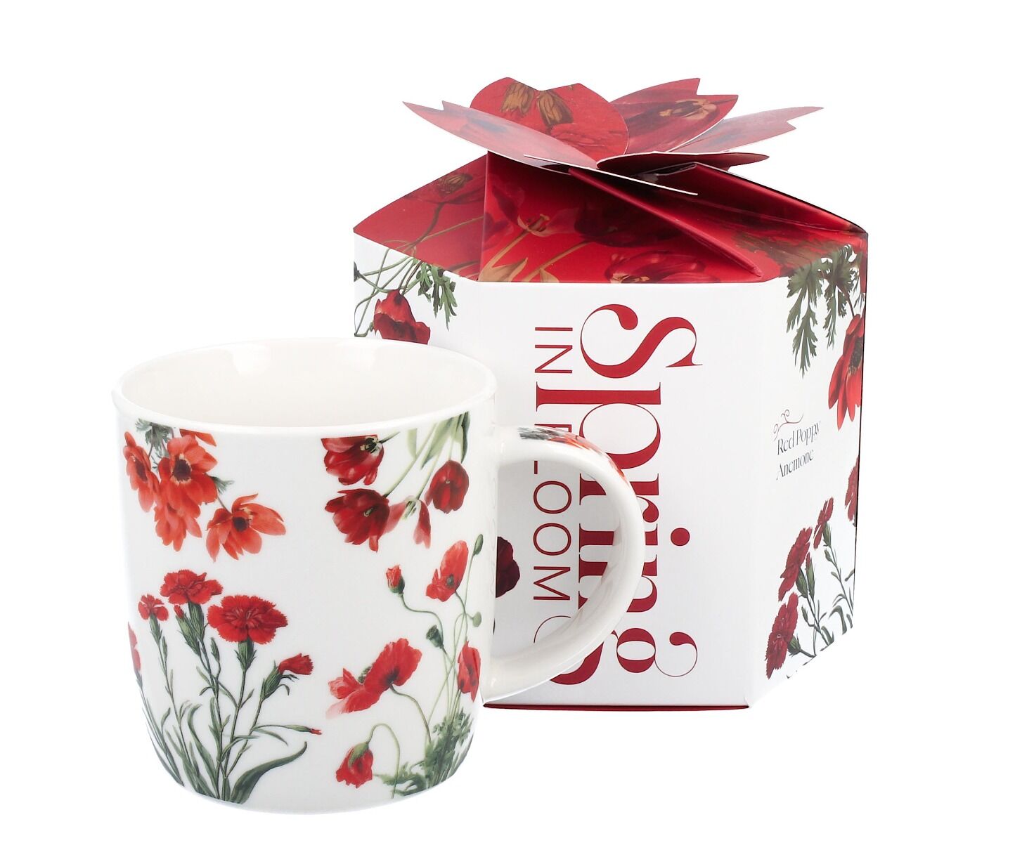 DUO Spring in bloom Becher 400 ml RED FLOWERS in dekorativer Box, New Bone China Porzellan – Bild 5