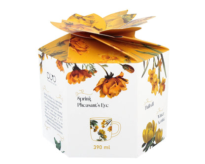 DUO Spring in bloom Becher 400 ml YELLOW FLOWERS in dekorativer Box, New Bone China Porzellan – Bild 8