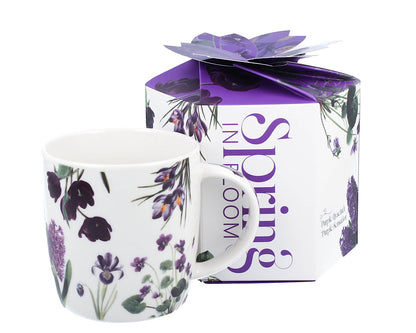 DUO Spring in bloom Becher 400 ml PURPLE FLOWERS in dekorativer Box, New Bone China Porzellan – Bild 5