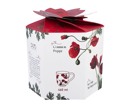 DUO Spring in bloom Becher 460 ml RED FLOWERS in dekorativer Box, New Bone China Porzellan – Bild 7