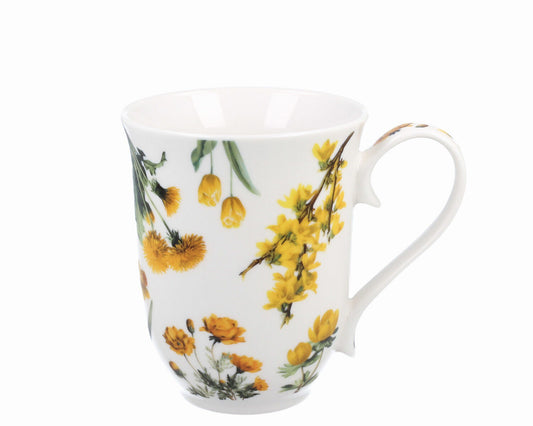 DUO Spring in bloom Becher 460 ml YELLOW FLOWERS in dekorativer Box, New Bone China Porzellan – Bild 2