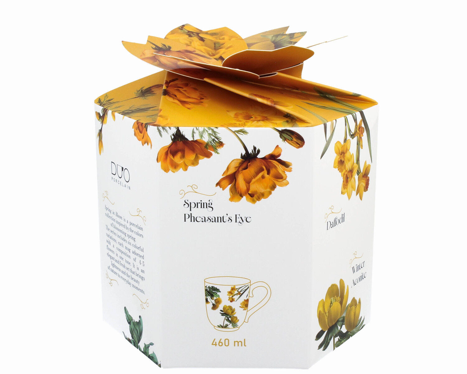 DUO Spring in bloom Becher 460 ml YELLOW FLOWERS in dekorativer Box, New Bone China Porzellan – Bild 8