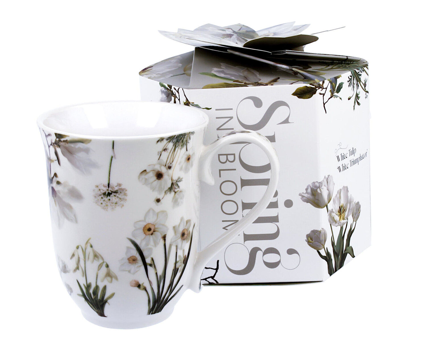 DUO Spring in bloom Becher 460 ml WHITE FLOWERS in dekorativer Box, New Bone China Porzellan – Bild 8