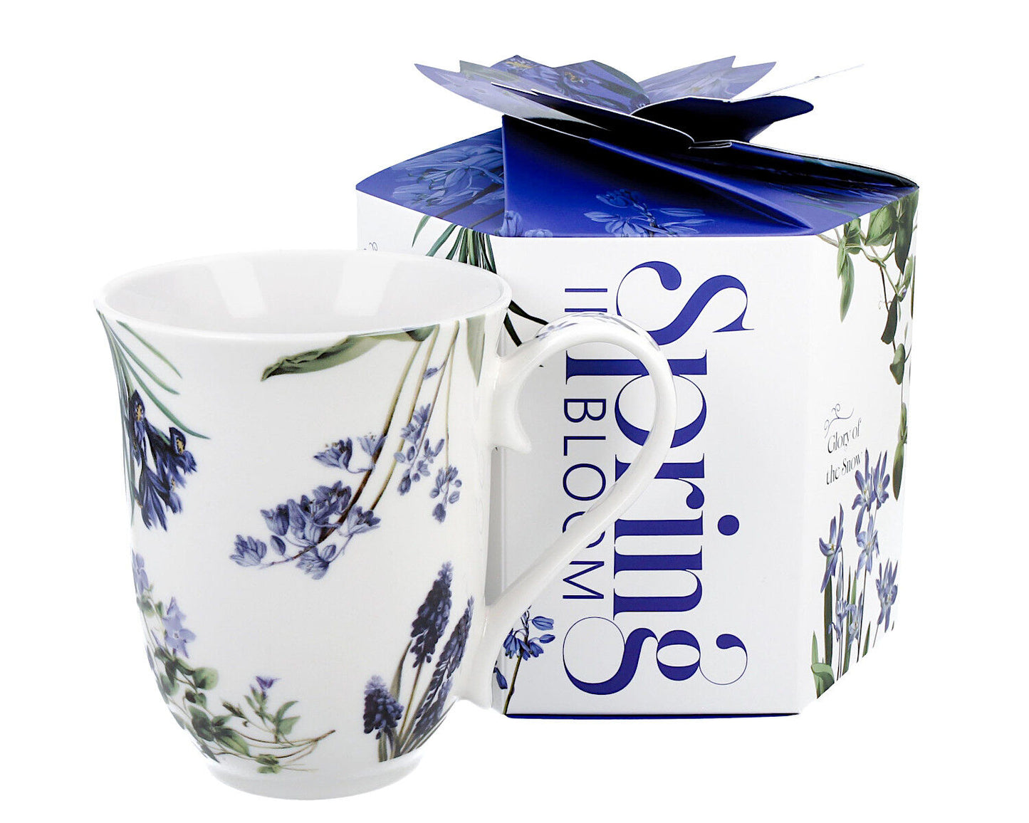 DUO Spring in bloom Becher 460 ml BLUE FLOWERS in dekorativer Box, New Bone China Porzellan – Bild 5