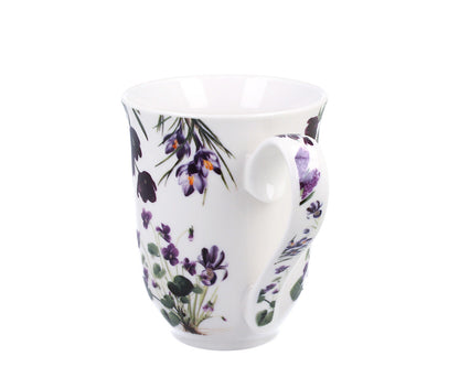 DUO Spring in bloom Becher 460 ml PURPLE FLOWERS in dekorativer Box, New Bone China Porzellan – Bild 7