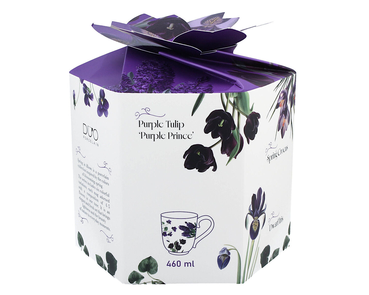 DUO Spring in bloom Becher 460 ml PURPLE FLOWERS in dekorativer Box, New Bone China Porzellan – Bild 2