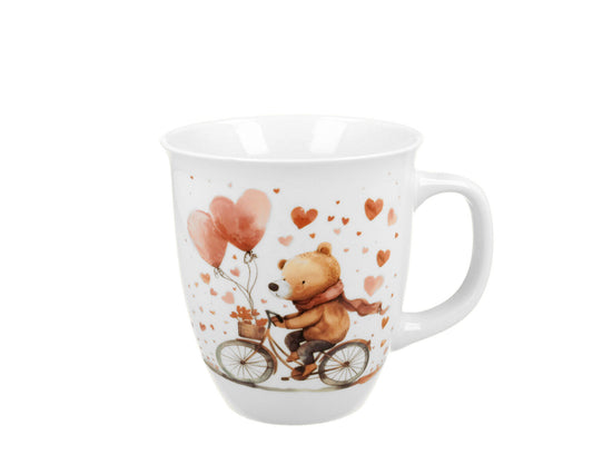 DUO HEARTS Becher 650 ml BEAR on a BIKE, New Bone China Porzellan – Bild 6