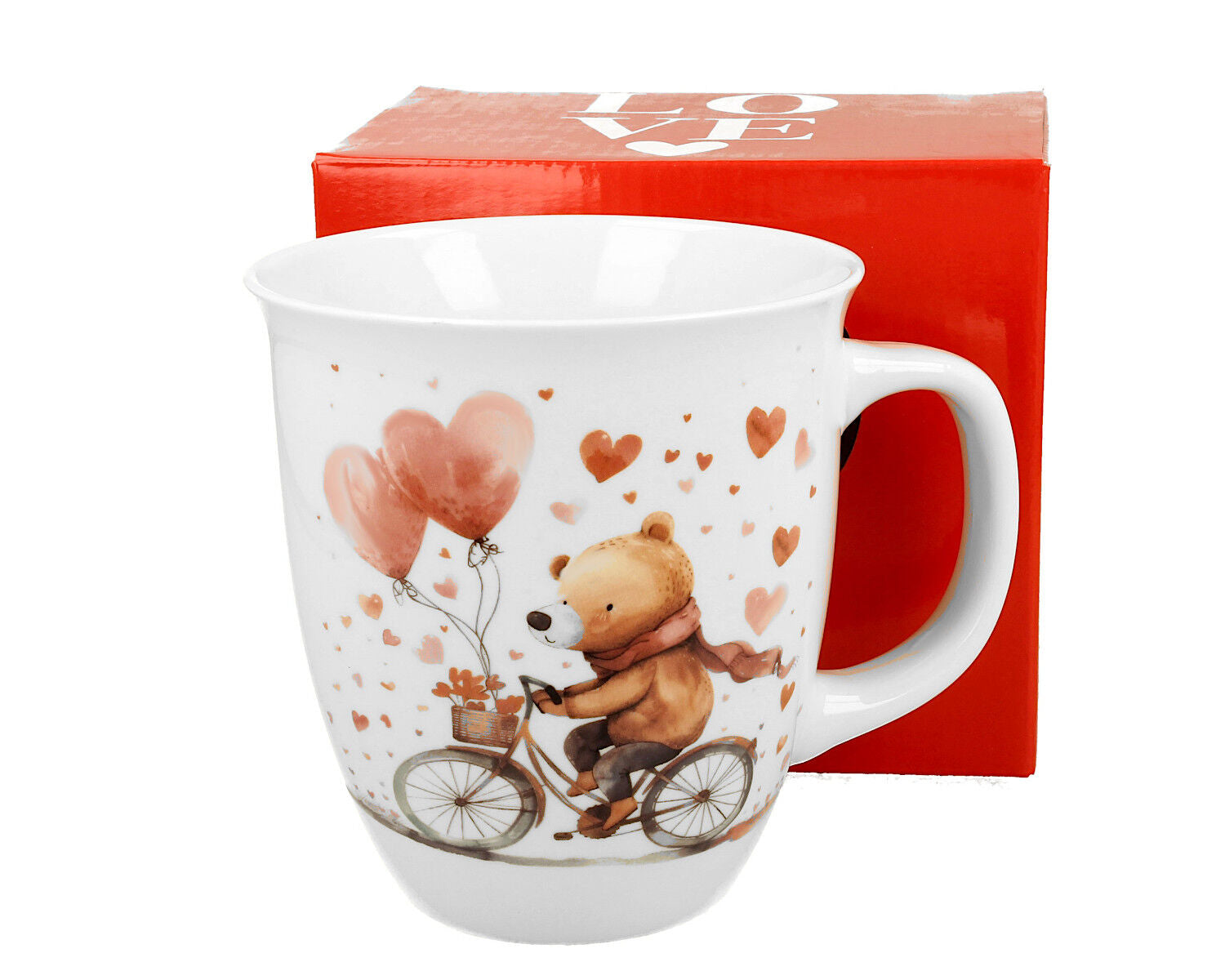 DUO HEARTS Becher 650 ml BEAR on a BIKE, New Bone China Porzellan – Bild 5