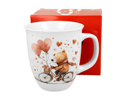 DUO HEARTS Becher 650 ml BEAR on a BIKE, New Bone China Porzellan – Bild 5