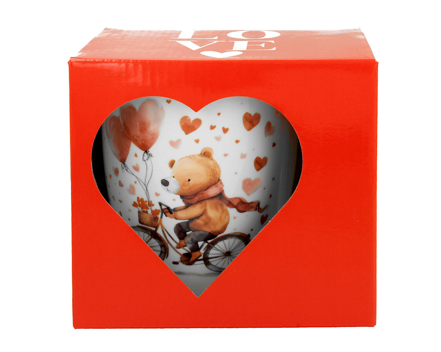 DUO HEARTS Becher 650 ml BEAR on a BIKE, New Bone China Porzellan – Bild 4