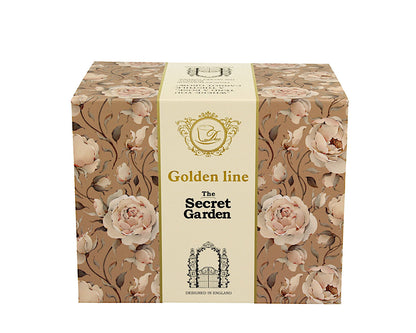 DUO GOLDEN LINE Becher mit Fuß 530 ml ENGLISH ROSES CREAM, New Bone China Porzellan – Bild 4