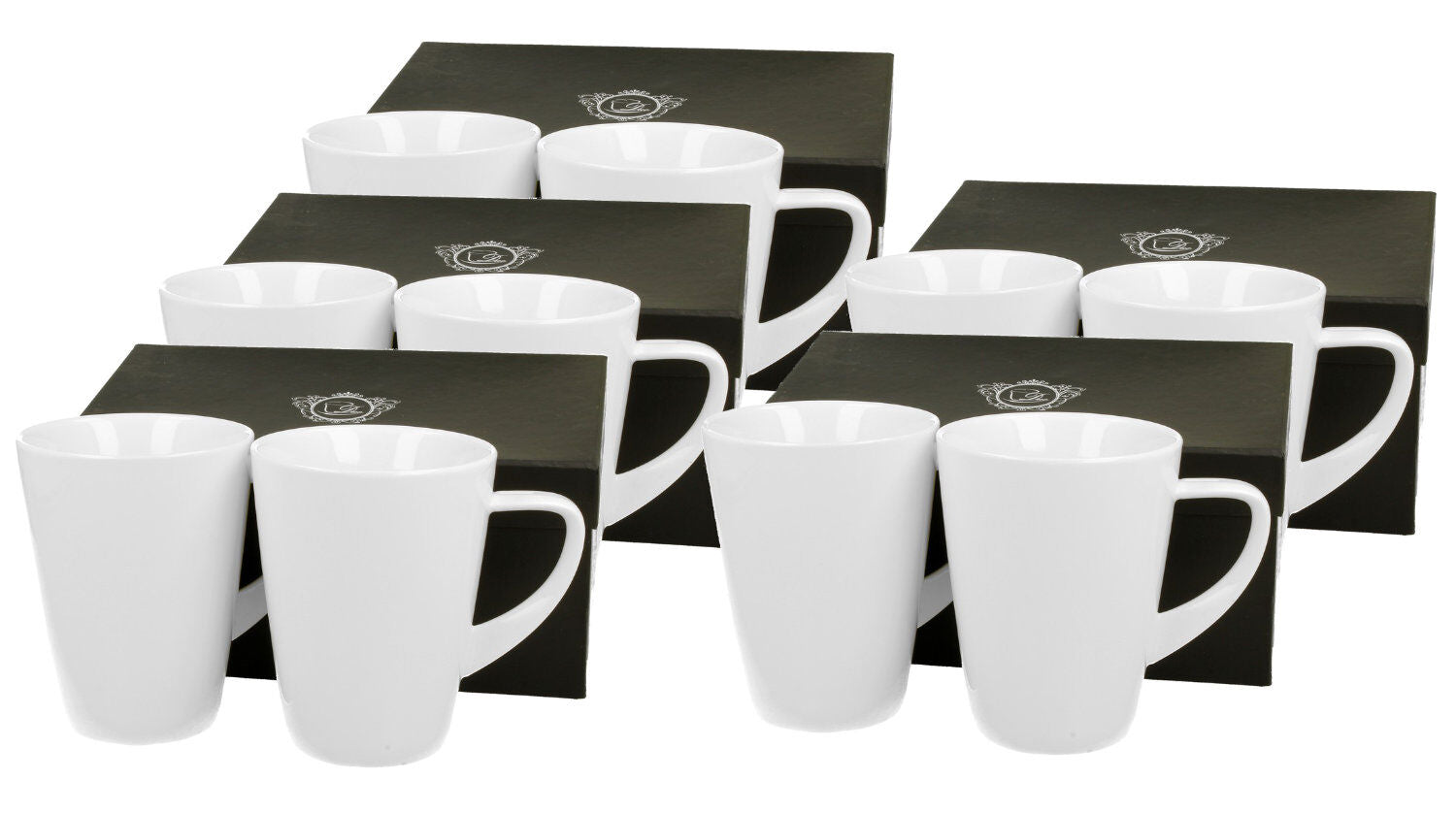 5x DUO Becher INFINITY im 2er SET, Porzellan, in Geschenkbox (=10 Becher insgesamt) – Bild 4