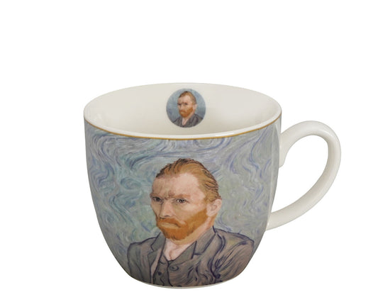 DUO ART GALLERY Becher 460 ml in Tragetasche PORTRAIT OF Van Gogh, New Bone China Porzellan