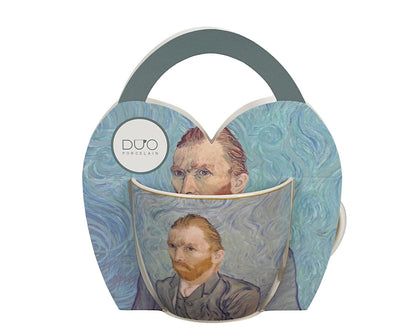 DUO ART GALLERY Becher 460 ml in Tragetasche PORTRAIT OF Van Gogh, New Bone China Porzellan – Bild 3
