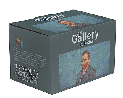 DUO ART GALLERY 2er-Set klassischer Becher 360 ml PORTRAIT OF Van Gogh, New Bone China Porzellan – Bild 6