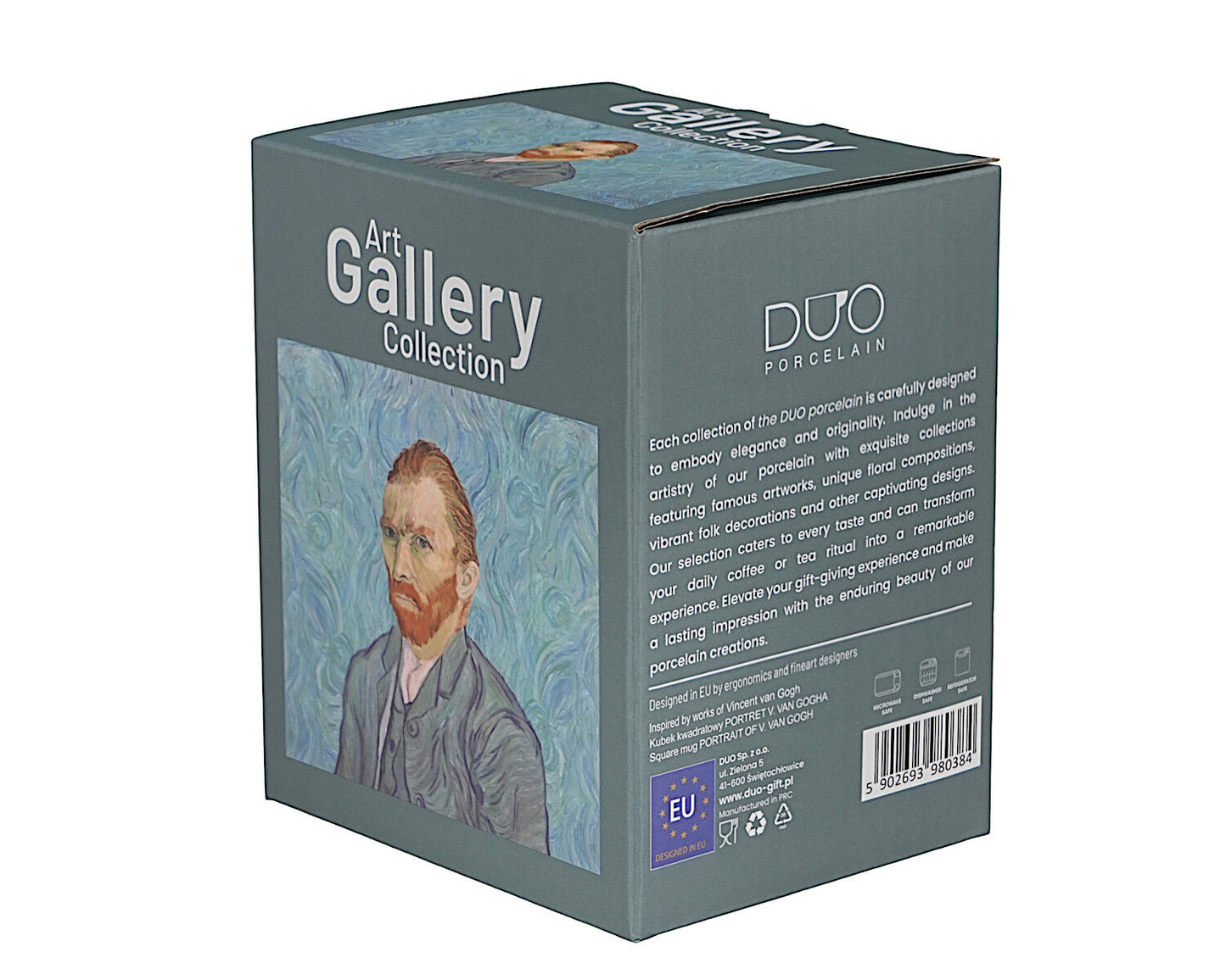 DUO ART GALLERY Becher 650 ml PORTRAIT OF Van Gogh, New Bone China Porzellan