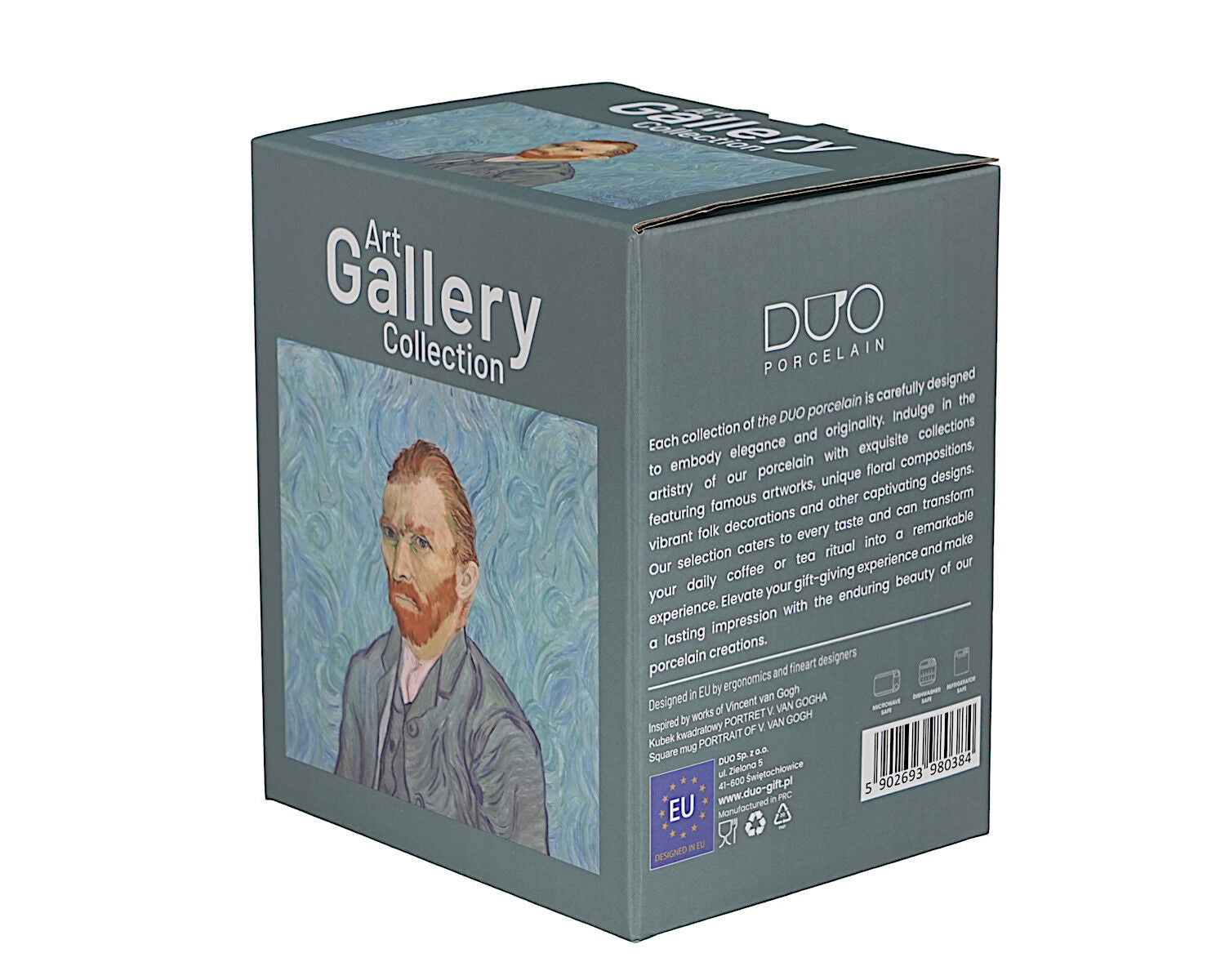 DUO ART GALLERY Becher 650 ml PORTRAIT OF Van Gogh, New Bone China Porzellan