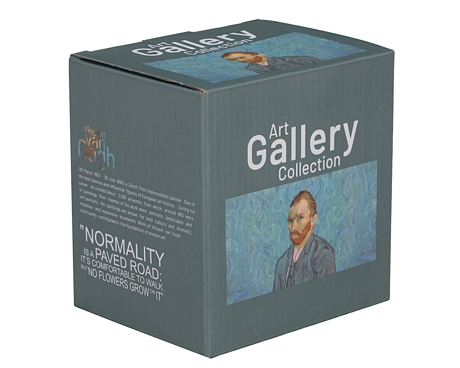 DUO ART GALLERY Becher 400 ml mit Teesieb PORTRAIT OF Van Gogh, New Bone China Porzellan – Bild 3