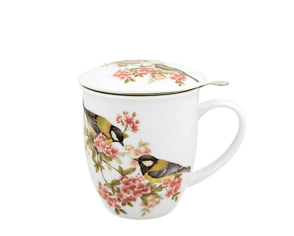DUO World of Birds 400 ml Becher mit Teesieb THE GREAT TIT New Bone China Porzellan – Bild 3