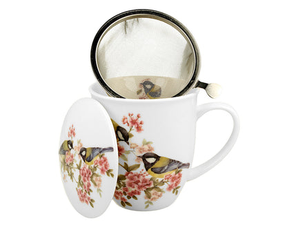 DUO World of Birds 400 ml Becher mit Teesieb THE GREAT TIT New Bone China Porzellan – Bild 4