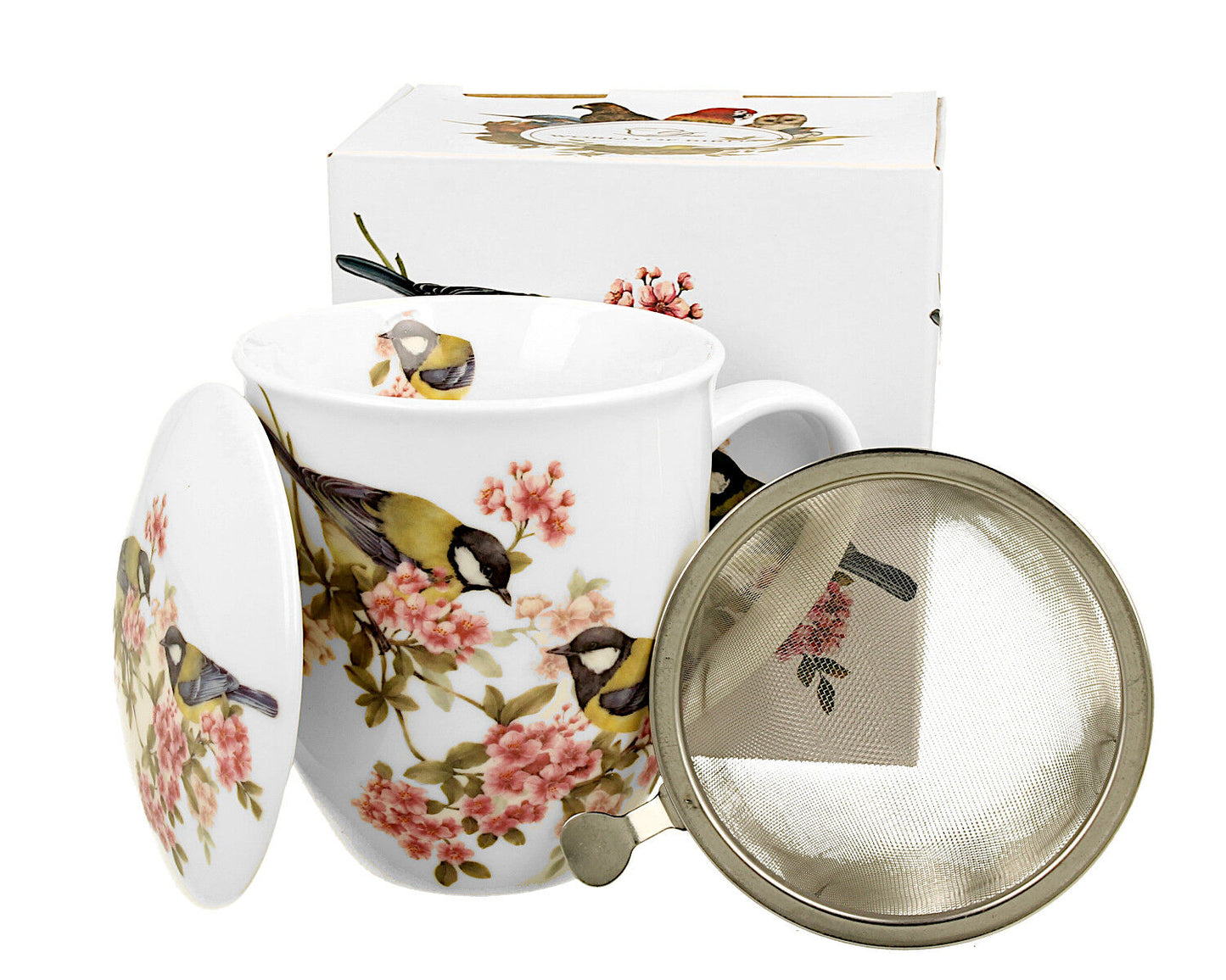 DUO World of Birds 400 ml Becher mit Teesieb THE GREAT TIT New Bone China Porzellan – Bild 5