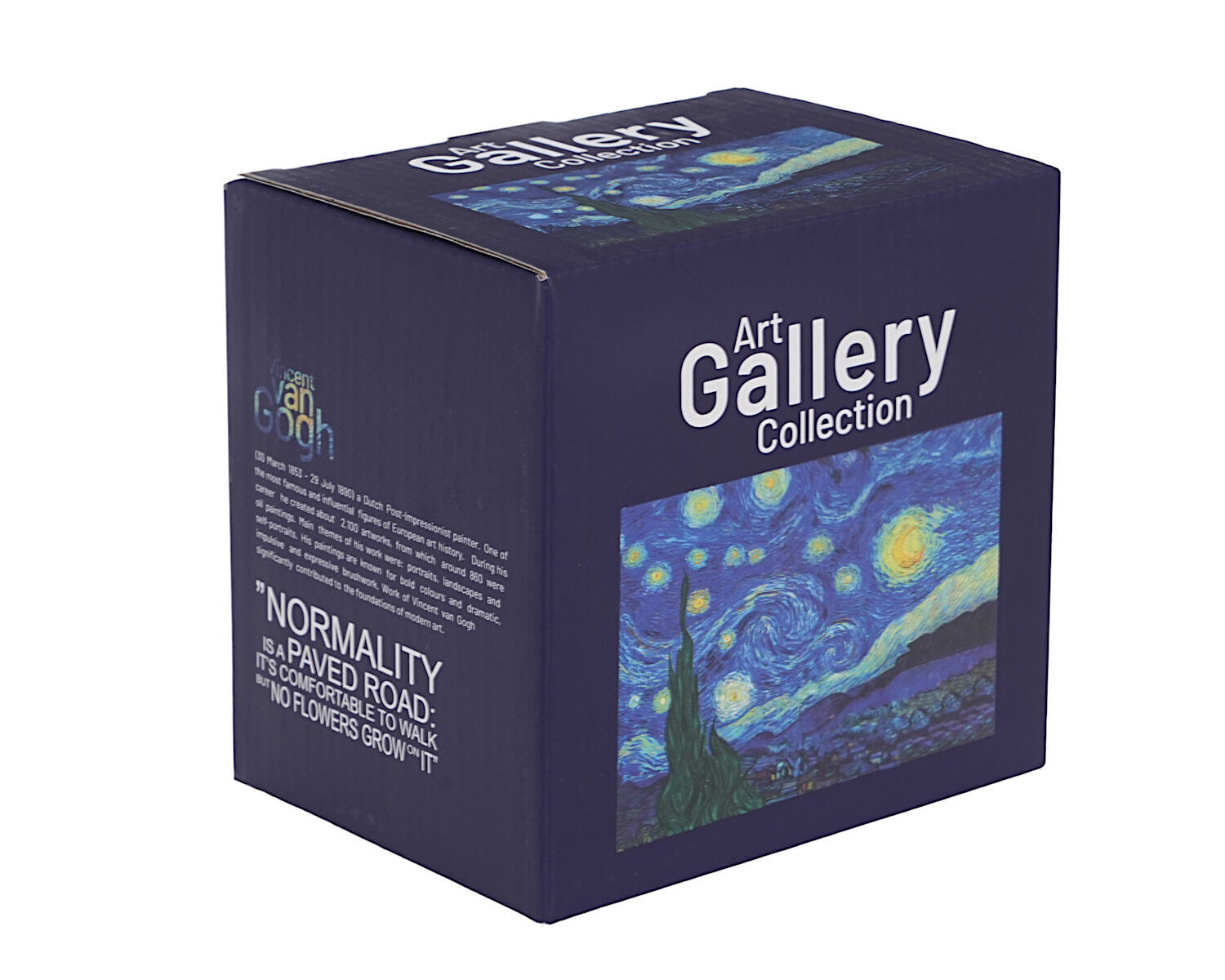 DUO ART GALLERY Glasbecher 350 ml STARRY NIGHT inspired by Van Gogh, doppelwandiges Kristallglas – Bild 2