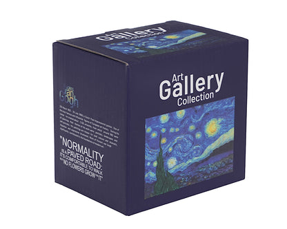 DUO ART GALLERY Glasbecher 350 ml STARRY NIGHT inspired by Van Gogh, doppelwandiges Kristallglas – Bild 2