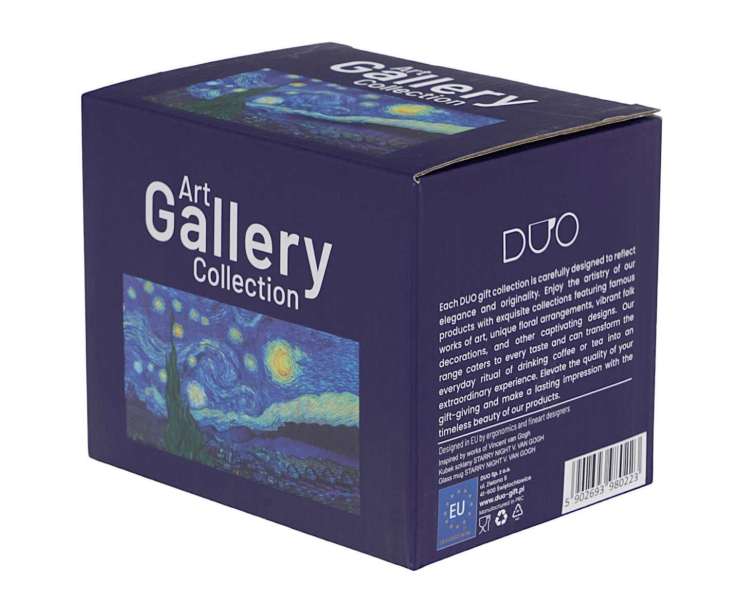 DUO ART GALLERY Glasbecher 530 ml STARRY NIGHT inspired by Van Gogh, Kristallglas – Bild 6