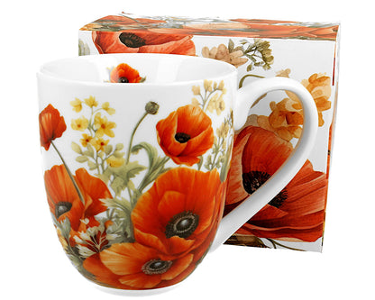 DUO FLOWER CLASSIC XXL Becher 1000 ml POPPIES New Bone China Porzellan – Bild 2
