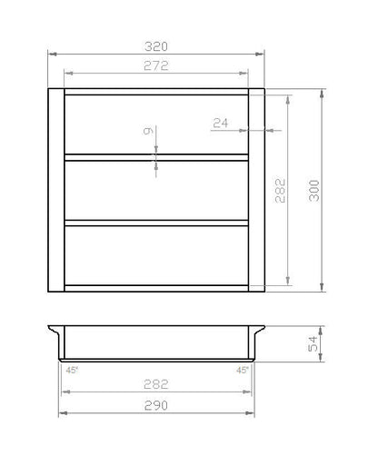 Besteckeinsatz 40er Schubl. B 320 x T 300 mm für IKEA Metod (ab 2015)