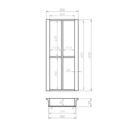 Besteckeinsatz 30er Schubl. B 212 x T 472 mm passend für Blum Tandem 19 Schubladen