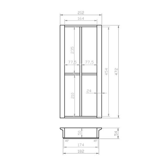 Besteckeinsatz 30er Schubl. B 212 x T 472 mm passend für Blum Tandem 19 Schubladen