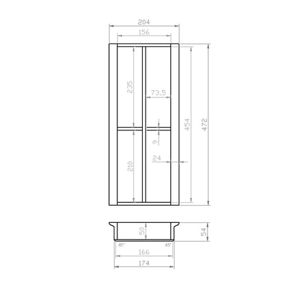 Besteckeinsatz 30er Schubl. B 204 x T 472 mm passend für Hettich ComfortLine / GRASS DWD XP 16 mm Schubladen