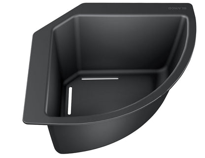 BLANCO 235866 Eck-Schale aus Kunststoff schwarz / Spülenzubehör / Abtropfschale