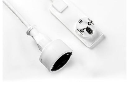 EVOline PlugFix - weiß - mit VDE-Kupplungsdose 1,5 m / Verlängerungskabel
