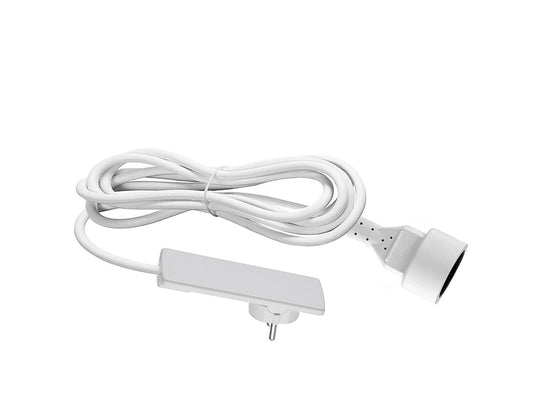 EVOline PlugFix - weiß - mit VDE-Kupplungsdose 1,5 m / Verlängerungskabel