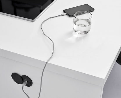 EVOline ONE Doppel USB-Port A und C in SCHWARZ / USB-Dose