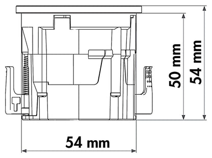 EVOline ONE Doppel USB-Port A und C in EDELSTAHL gebürstet / USB-Dose