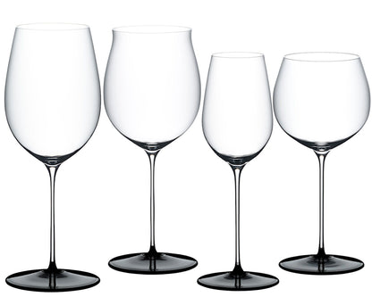 RIEDEL 5110/74 FATTO A MANO BLACK TIE Tasting Set - 4 Gläser aus Kristallglas