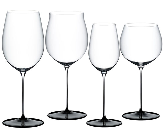 RIEDEL 5110/74 FATTO A MANO BLACK TIE Tasting Set - 4 Gläser aus Kristallglas