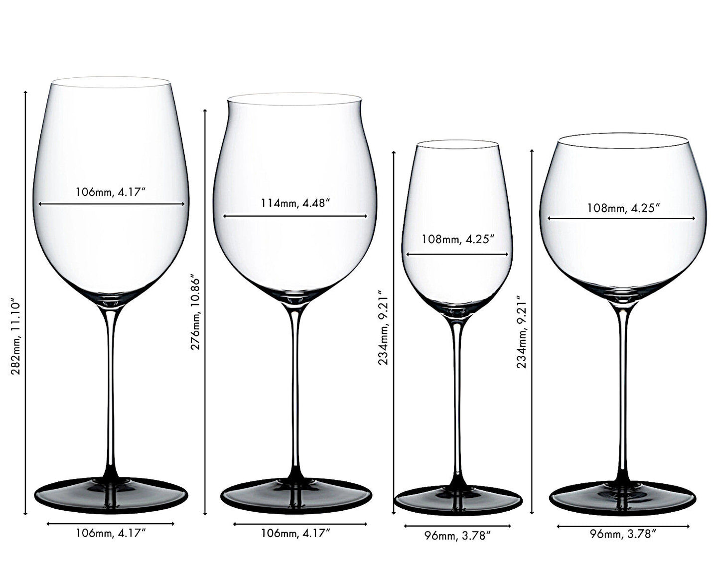 RIEDEL 5110/74 FATTO A MANO BLACK TIE Tasting Set - 4 Gläser aus Kristallglas – Bild 2