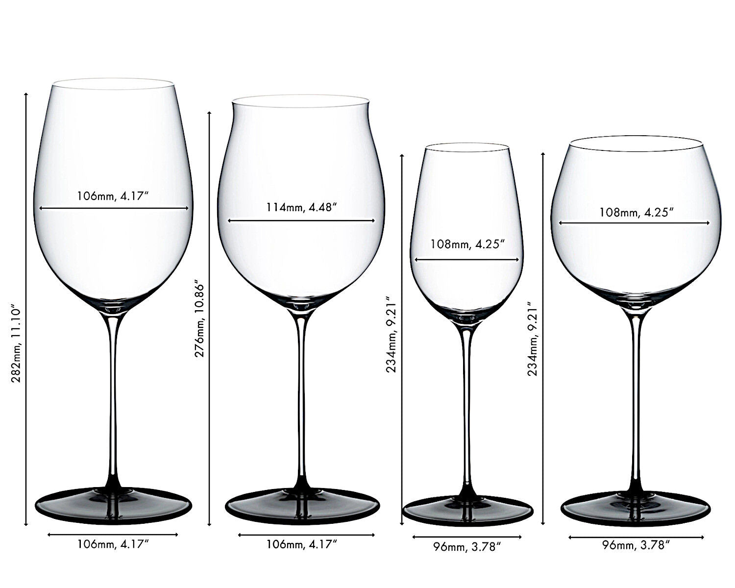 RIEDEL 5110/74 FATTO A MANO BLACK TIE Tasting Set - 4 Gläser aus Kristallglas – Bild 2