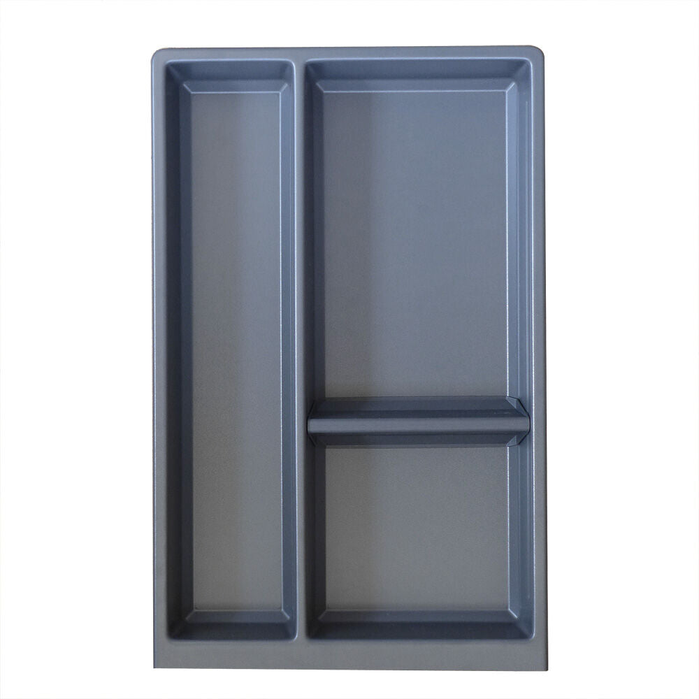 Besteckeinsatz SEPARADO 550 + Flex-Einsatz SEPARADO 550 SET Schiefergrau B 300 x T 474 mm inkl. 1 Trenner und 1 Antirutschmatte / Mehrzweckeinsatz