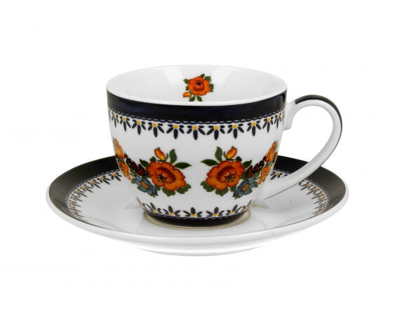 DUO ETNO Tasse INDIGO 250 ml mit Untertasse, New Bone China Porzellan – Bild 2