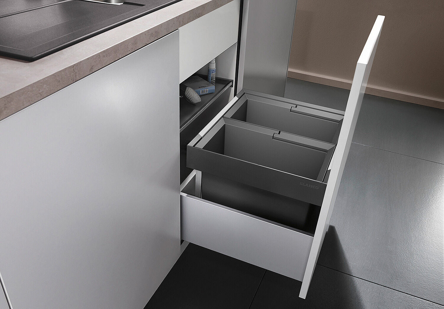 BLANCO 521472 FLEXON II 60/3 Abfallsystem 45 (3x15) Liter für 60 cm Schrankbreite / für Auszugsschubladen – Bild 6