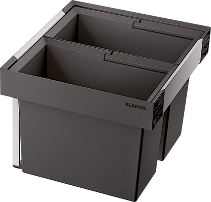 BLANCO 526639 FLEXON II LOW 50/2 Abfallsystem 38 (2x19) Liter für 50 cm Schrankbreite / für Auszugsschubladen